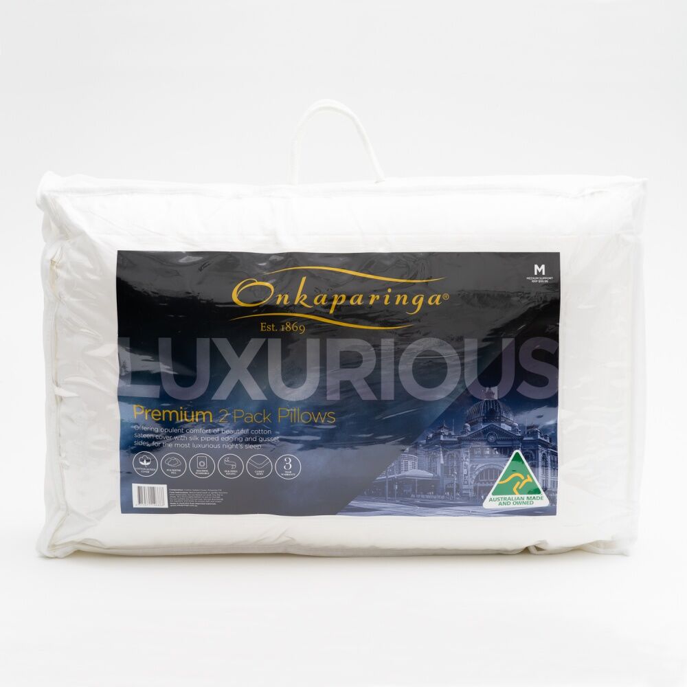 Onkaparinga 2pc Onkaparinga Luxurious Premium Pillows With Cotton Sateen Cover Soft (2 Pack) — image 4