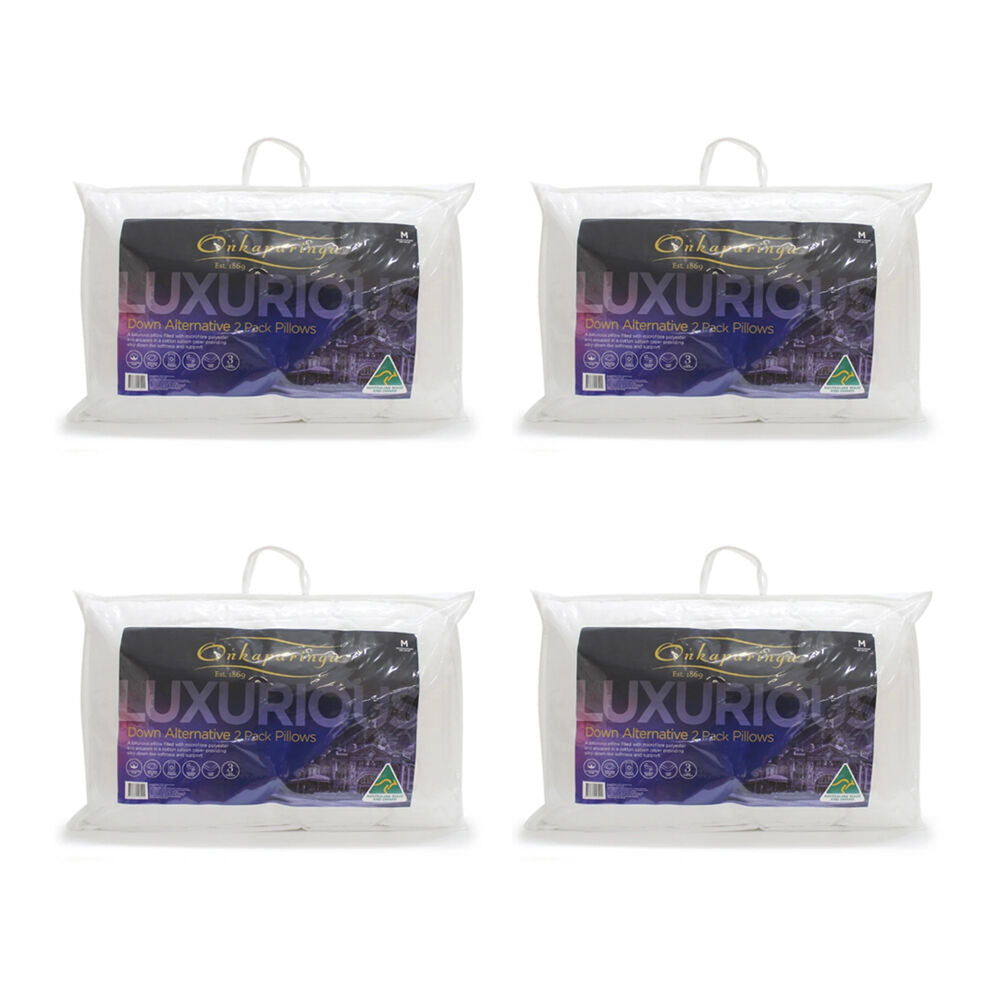 Onkaparinga 2pc Onkaparinga Luxurious Premium Pillows With Cotton Sateen Cover Soft (4 Pack)