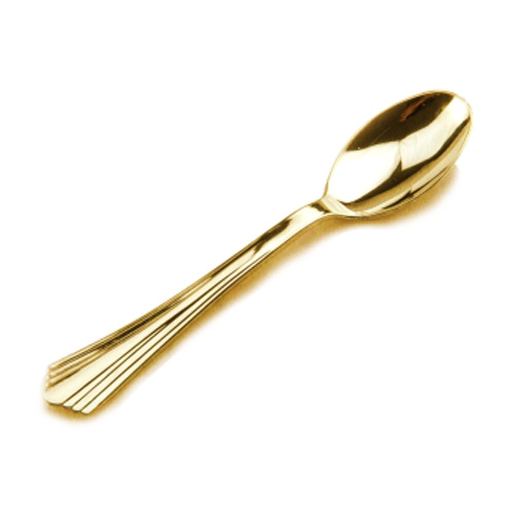 Partyware Heavy Duty Stainless Steel Spoon Set Tableware Gold (12 Pieces)