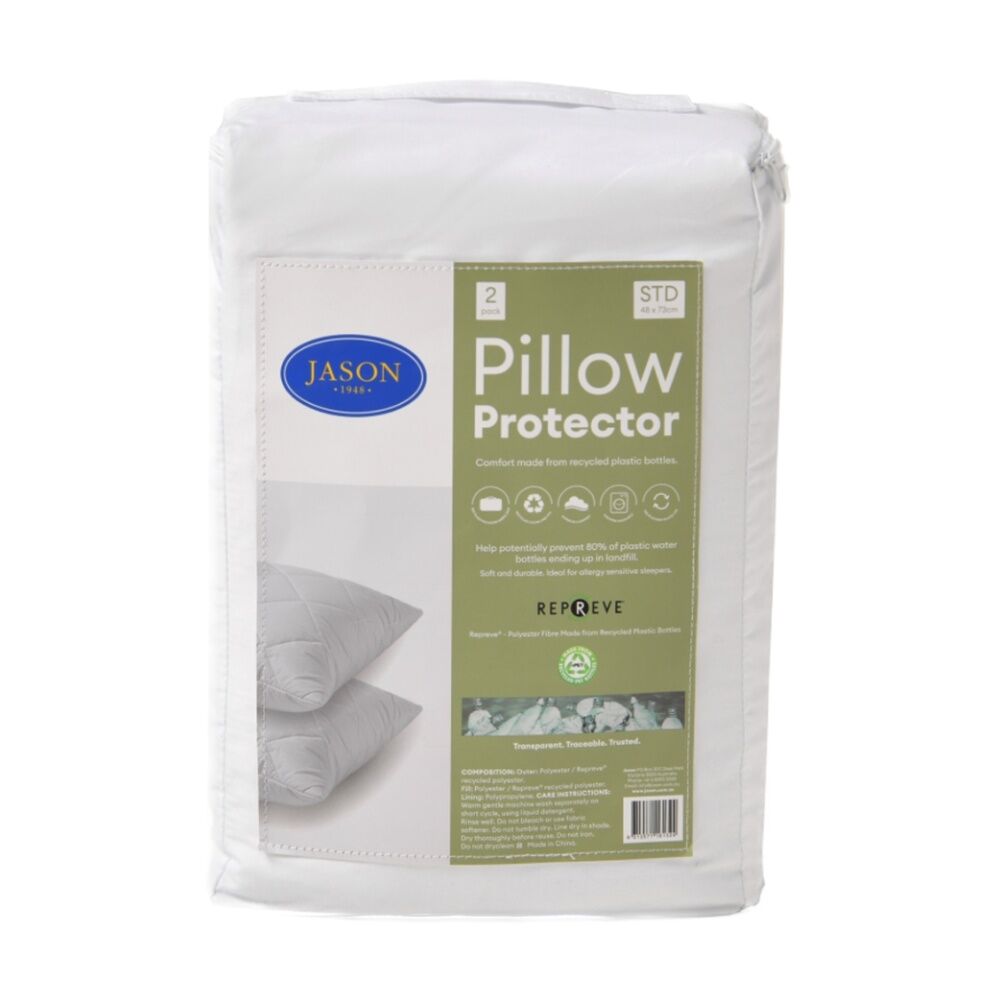 Jason Commercial 2pc Jason Commercial Repreve rPET Pillow Protectors Standard 48x73cm (2 Pack) — image 2