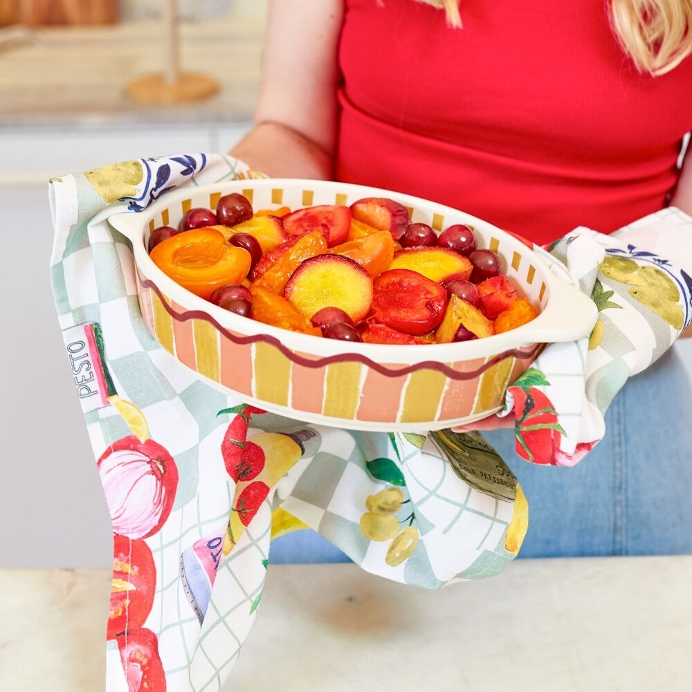 Porto 29x20cm Italian Inspired Valentina Round Baking Tray Stoneware — image 3