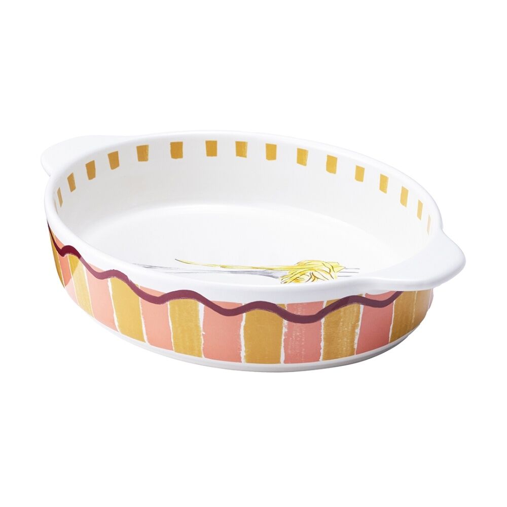 Porto Italian Inspired Valentina Round Baking Tray Stoneware 29x20cm (2 Pack) — image 2