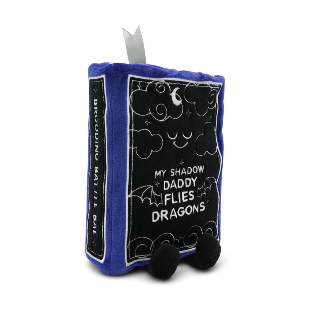 Punchkins Black/Blue Plush Book Shadow Daddy Flies Dragons Blanket Cushion — image 2