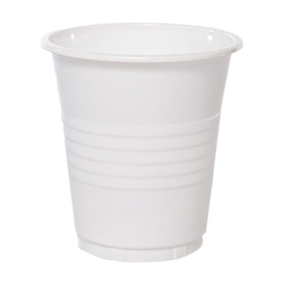 Partyware 50pc Partyware Disposable Water Dispenser Cup Set 200ml White (20 Pack)