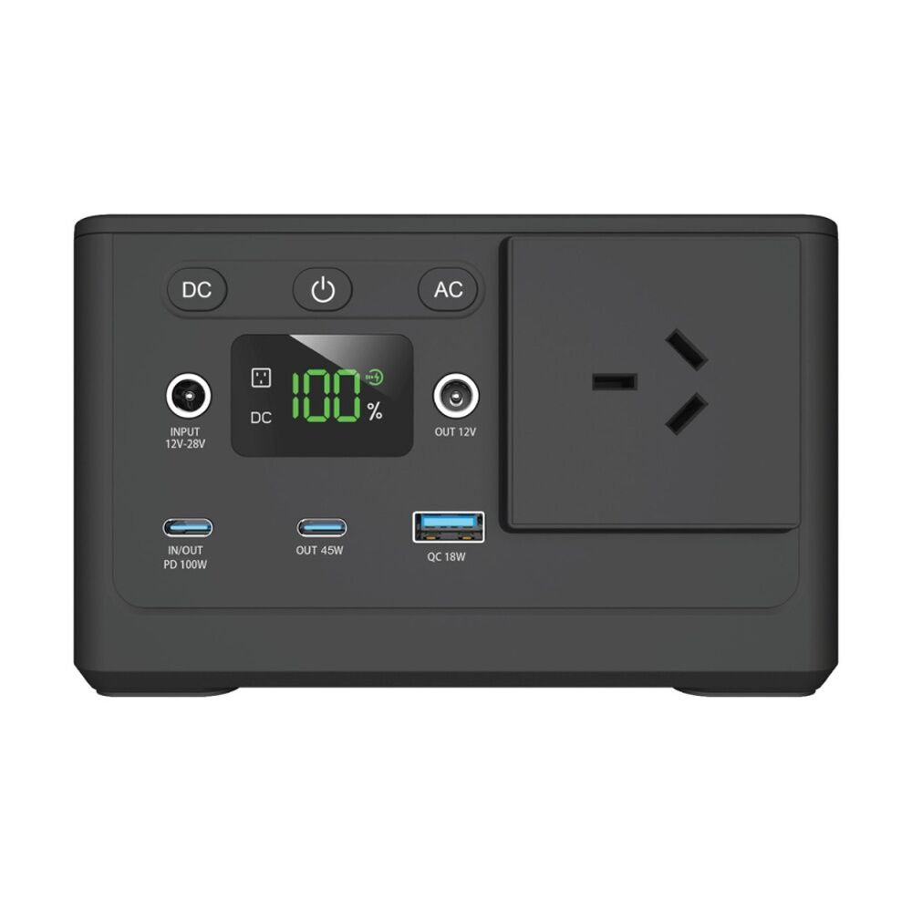 NRG Vault Black 150W Portable Power Station AC DC USB 15W Wireless Charging Pad