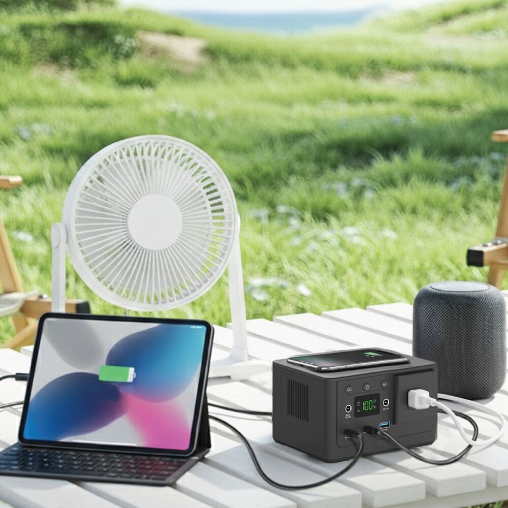 NRG Vault Black 150W Portable Power Station AC DC USB 15W Wireless Charging Pad — image 2