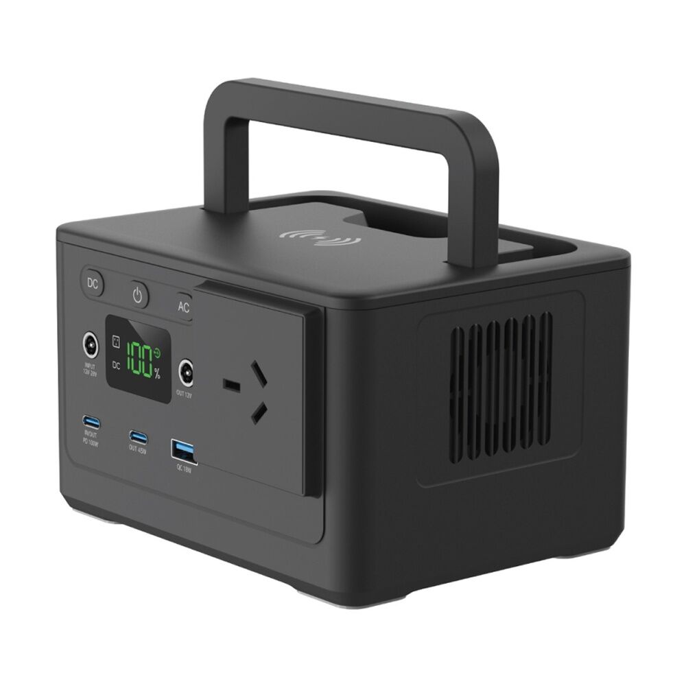 NRG Vault Black 150W Portable Power Station AC DC USB 15W Wireless Charging Pad — image 3