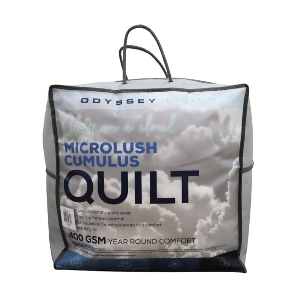 Odyssey Living Microlush Winter Cumulus 400GSM Quilt Doona Queen (2 Pack) — image 2