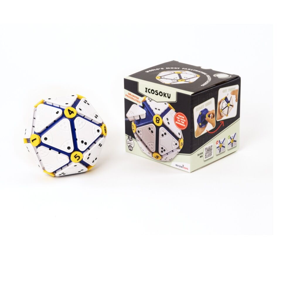 Recent Toys Icosoku - Matching Dots To Numbers Puzzle - Swap Tiles To Build Challenges - White Blue Yellow Color Scheme - Ages 9 To 99 — image 2