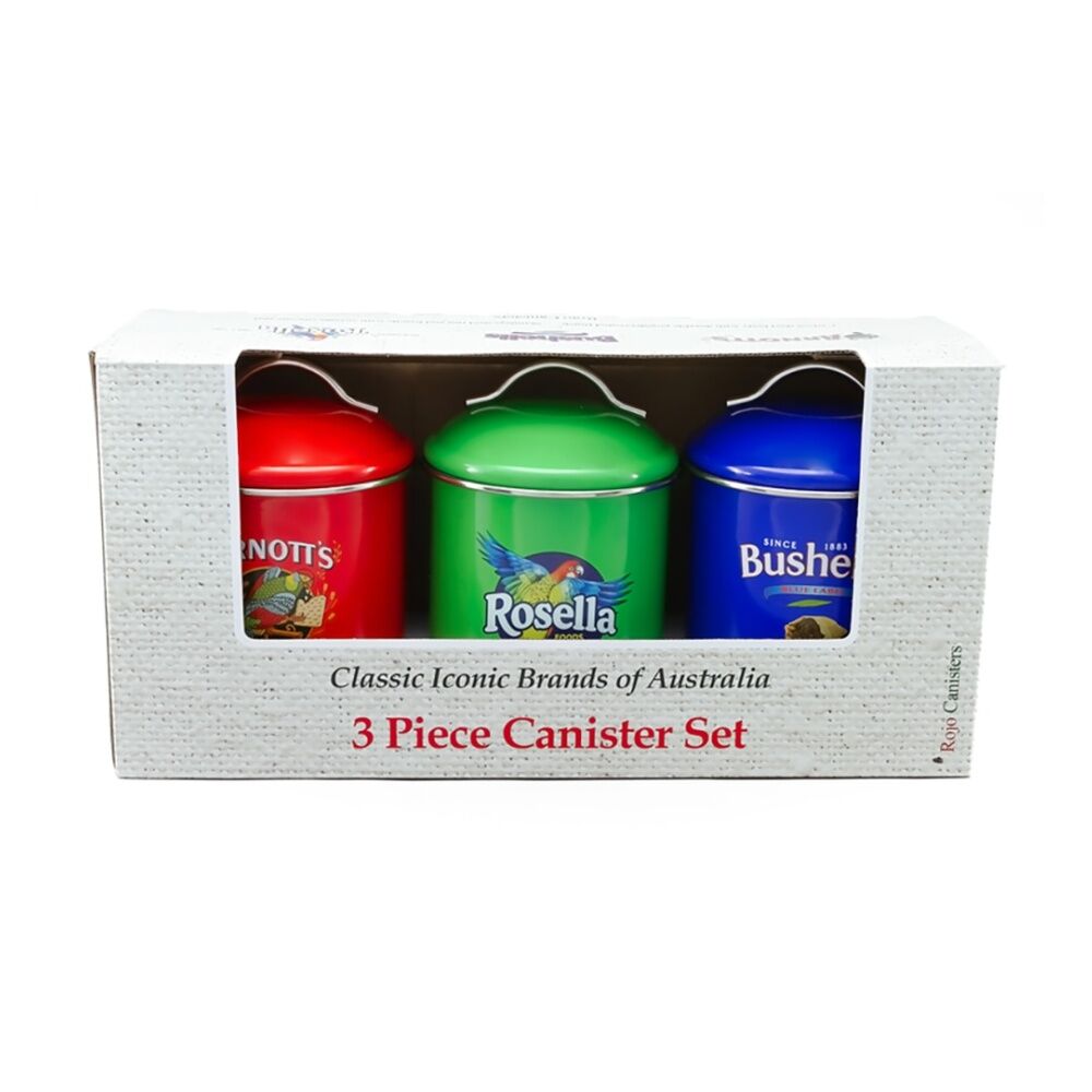 Rojo Arnott's Bushells Rosella Metal Canisters Set Red/Blue/Green (3 Pieces) — image 2