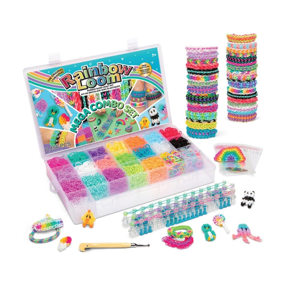 Rainbow Loom 7456pc Mega Combo Case Bracelet Kit Craft Set Kids 7Y+