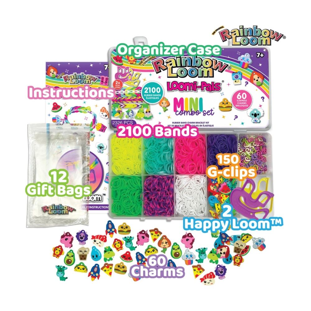 Rainbow Loom 2326pc Loomi-Pals Mini Combo Case Bracelet Kit Craft Set Kids — image 5