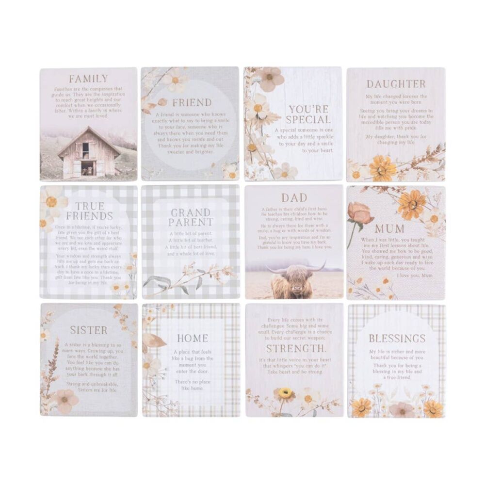 Splosh Rustic Meadow Strength Verse Plaque Beige 12x14cm w/ Stand/Hook (2 Pack) — image 5