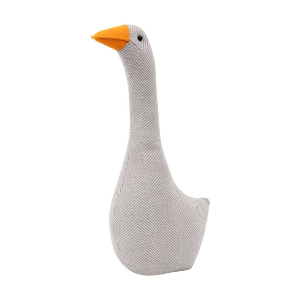 Splosh Rustic Meadow Weighted Fabric Door Stop Goose Grey 20x12x40cm (4 Pack)