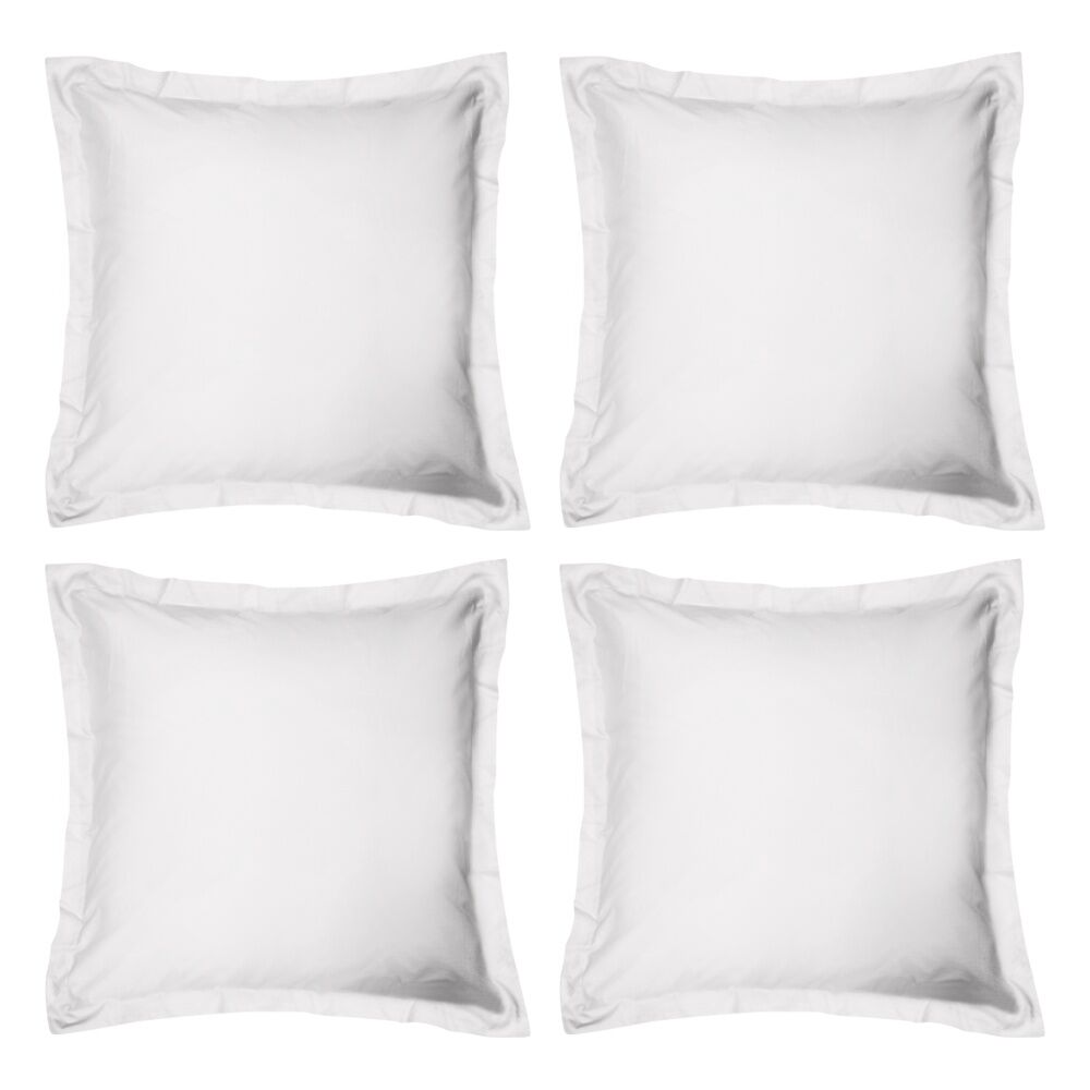 Odyssey Living Breathe Cotton European Pillowcase 65cm x Snow (4 Pack)