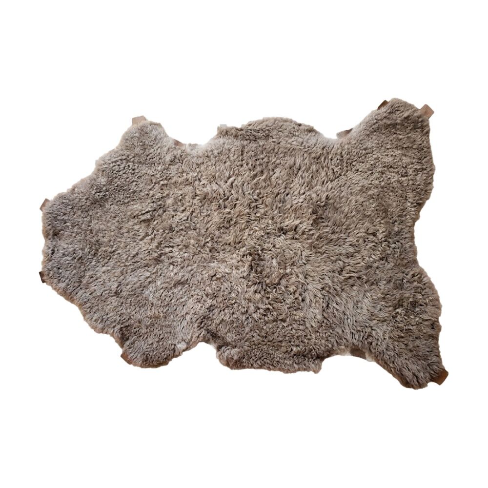 Huxford Grove Shorn Curly Sheepskin Rugs For Your Pet - Natural Earthy Neutral Tones - Soft Durable Material - 60x8.5x2.5cm Size Assorted Mix From