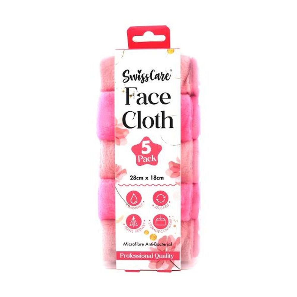Swisscare Microfibre Antibacterial Reusable Face Cloth 28x18cm (5 Pieces) — image 4