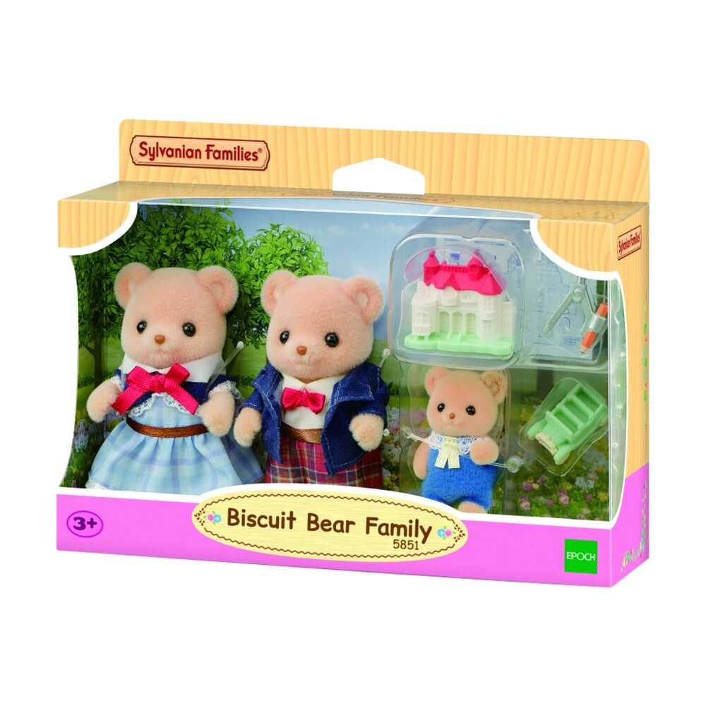 Sylvanian Families Biscuit Bear Family Kids Toy Set w/ Model House & Car 3y+ (7 Pieces) — image 10