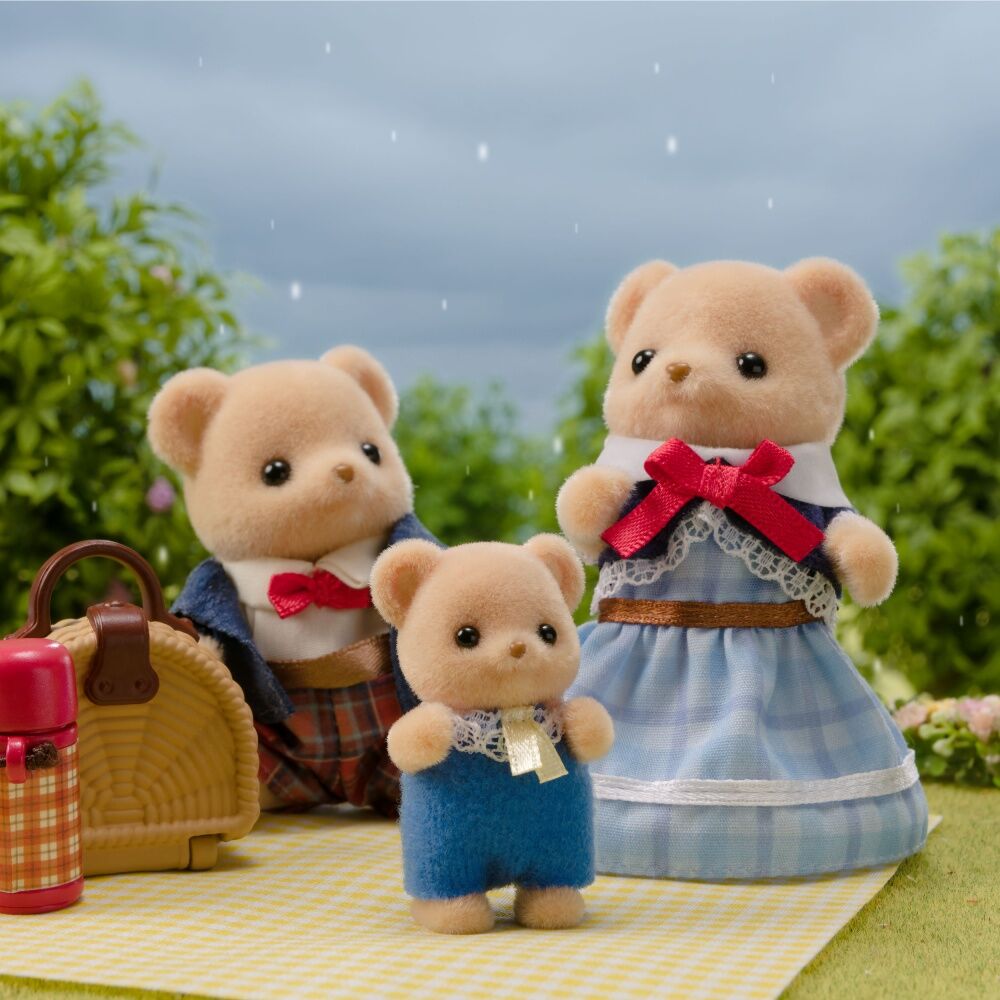 Sylvanian Families Biscuit Bear Family Kids Toy Set w/ Model House & Car 3y+ (7 Pieces) — image 5