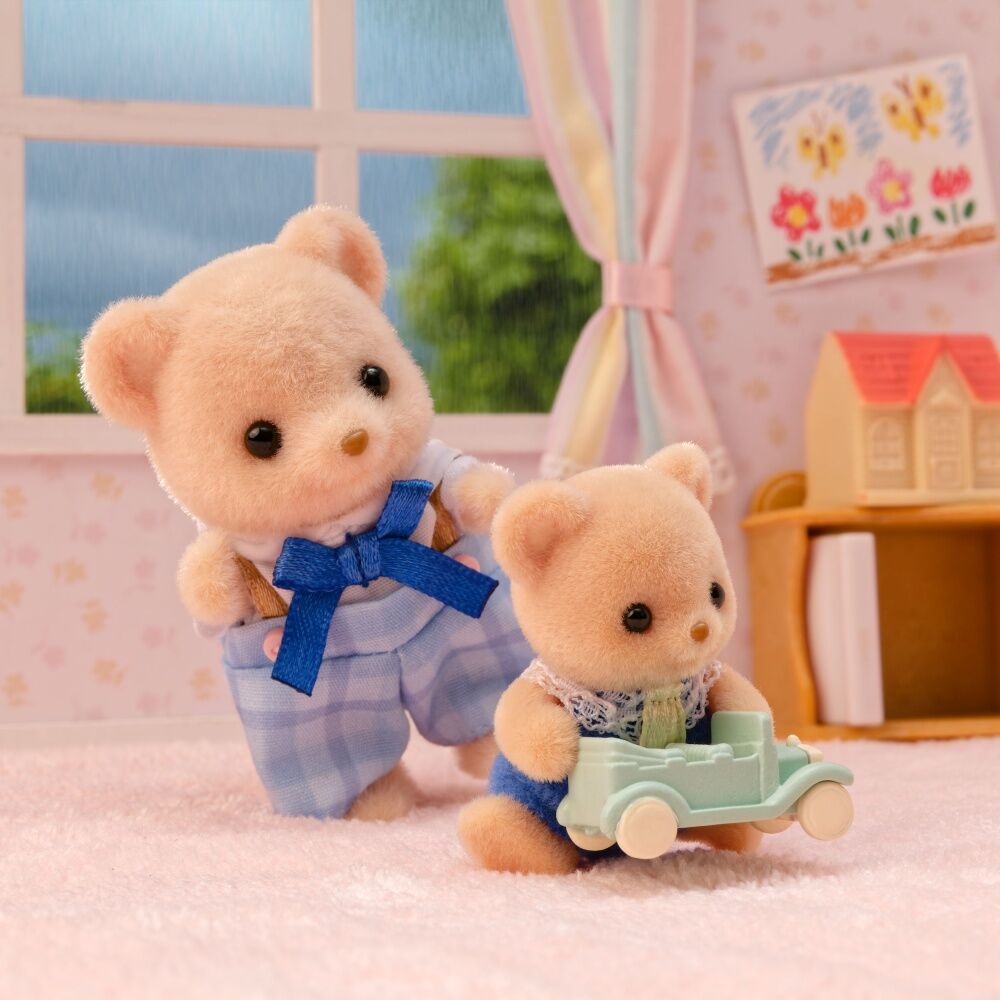 Sylvanian Families Biscuit Bear Family Kids Toy Set w/ Model House & Car 3y+ (7 Pieces) — image 6