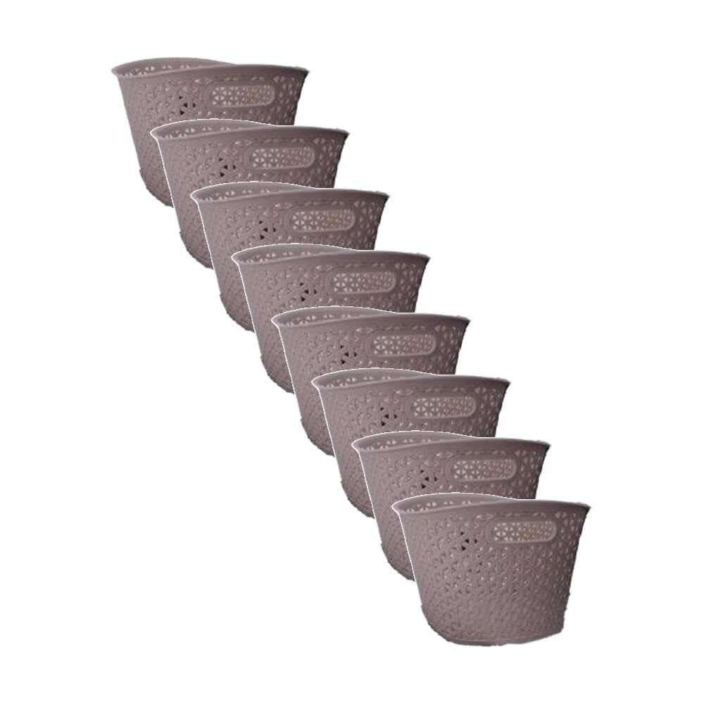 Braz Home Organisation Storage Oval Rattan Basket Small 36x26x18cm Assorted (8 Pack)