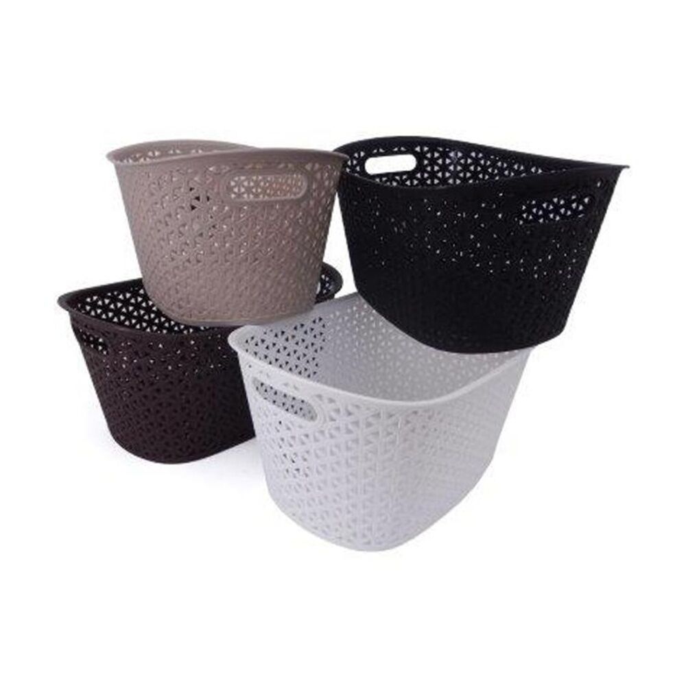 Braz Home Organisation Storage Oval Rattan Basket Small 36x26x18cm Assorted (8 Pack) — image 3