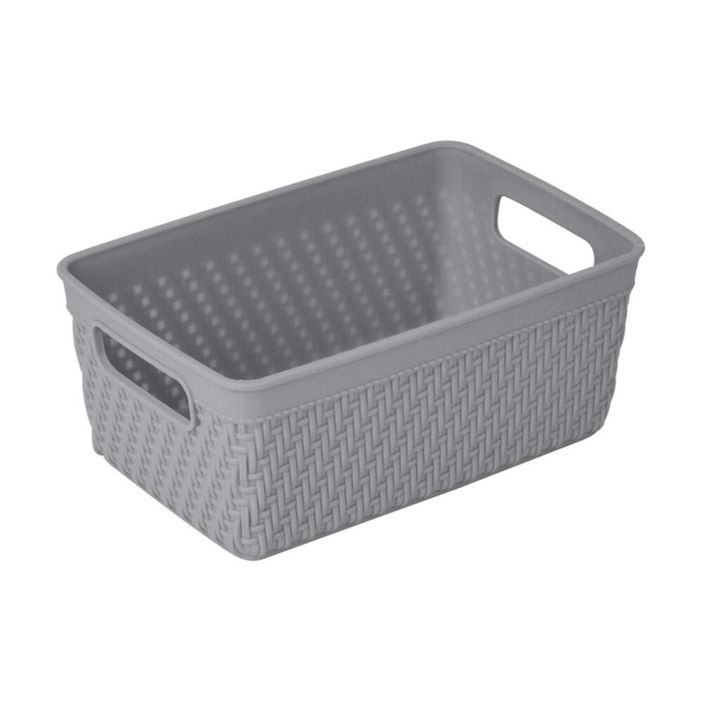Braz 16x10x7cm 1L Home Organisation Plastic Thatch Storage Basket Assorted