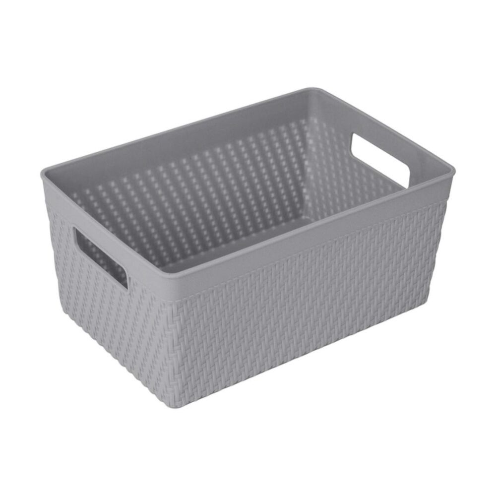 Braz Home Organisation Plastic Thatch Storage Basket 25x17x12cm 5L Assorted (12 Pack) — image 2