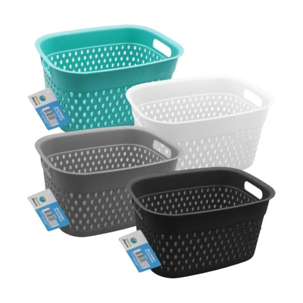 Braz Home Organisation Plastic Storage Belle Basket Rect 33x23x18cm Assorted (8 Pack) — image 5