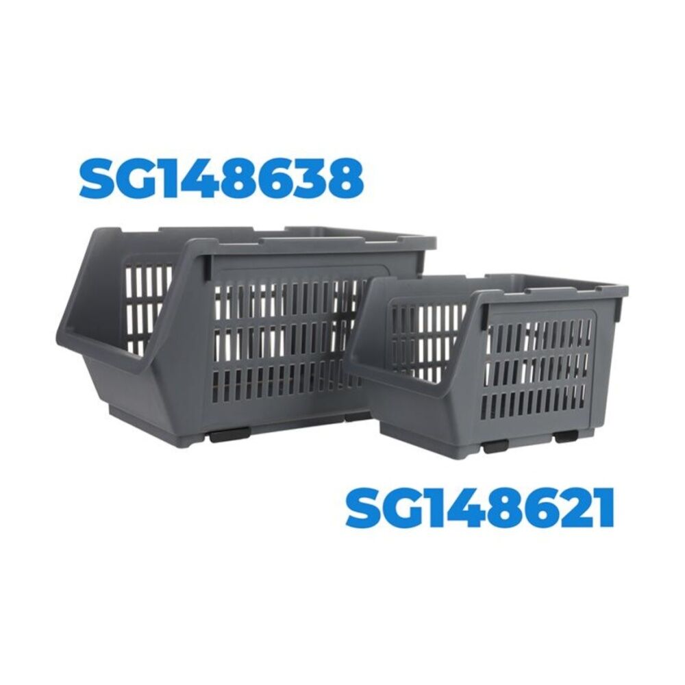 Braz Small Ventilated Plastic Stackable Nesting Storage Basket Assorted — image 5