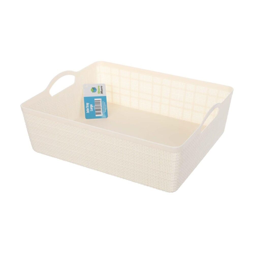 Braz Home Organisation Fabric Storage Jute Tray Large 34x27.5x12cm Assorted (8 Pack) — image 2