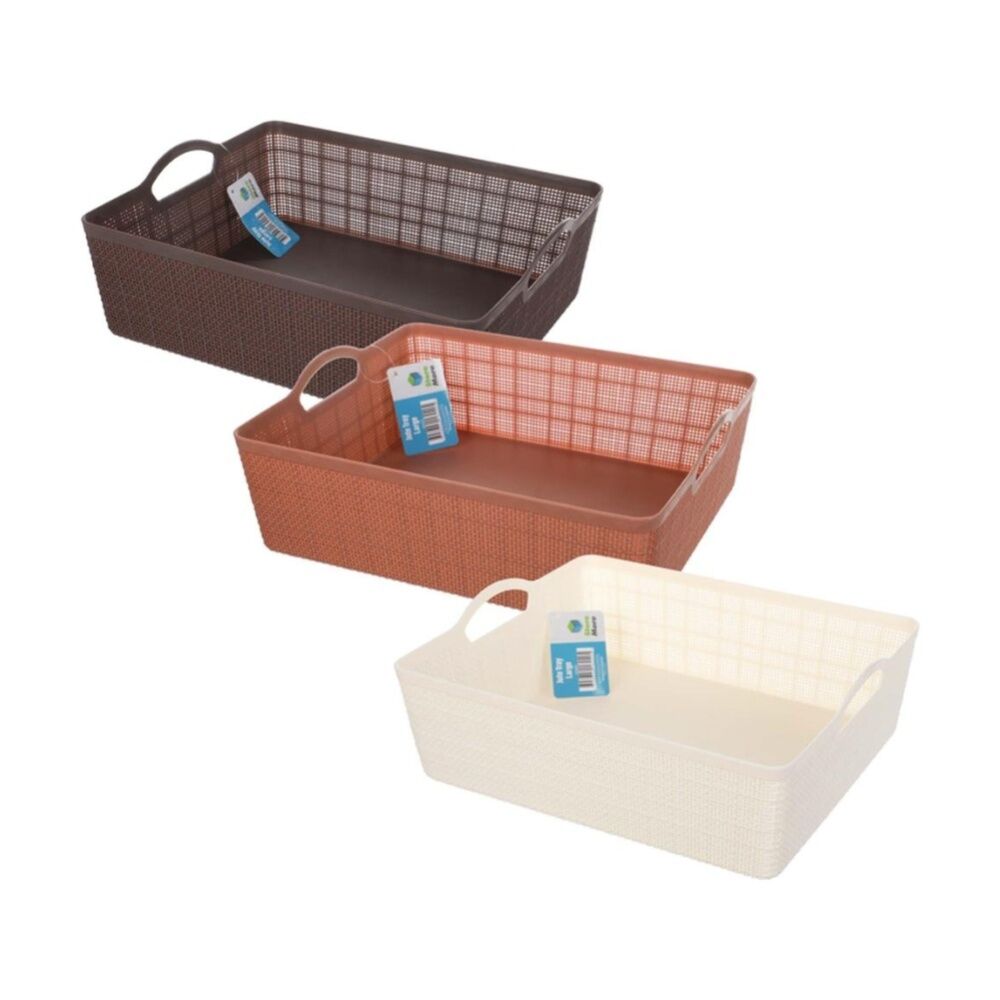Braz Home Organisation Fabric Storage Jute Tray Large 34x27.5x12cm Assorted (8 Pack) — image 8