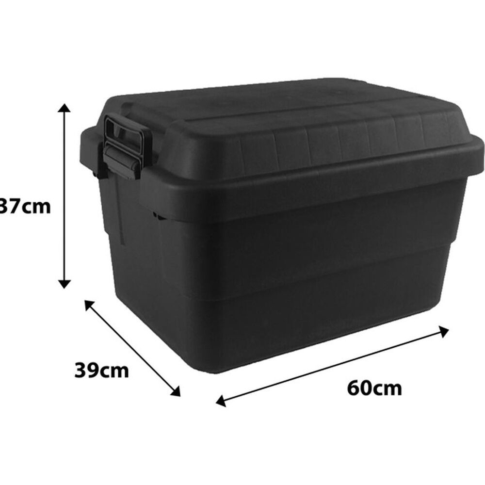 Tuff Box 60x39x37cm Black Storer X-Tuff Thai Plastic Storage Container 50L — image 2