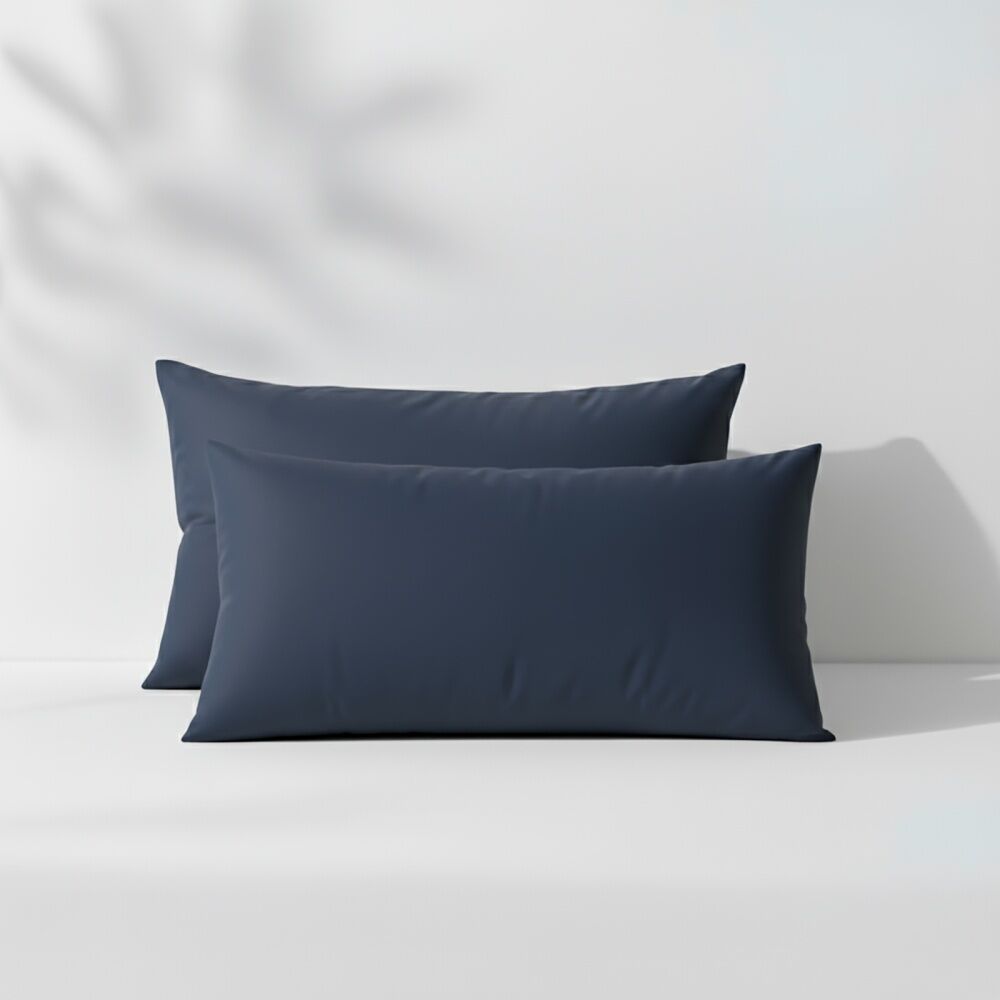 Renee Taylor 400TC Cotton Fitted Sheet & Pillowcase Set Steel Blue Super King — image 6