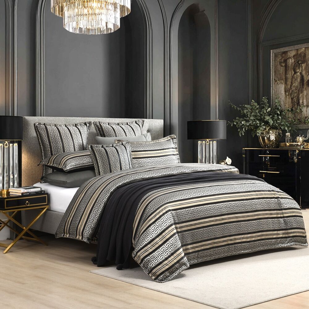 Renee Taylor Regalia Collection Mayana Cushion Champenge Silver & Black 45x45cm — image 3