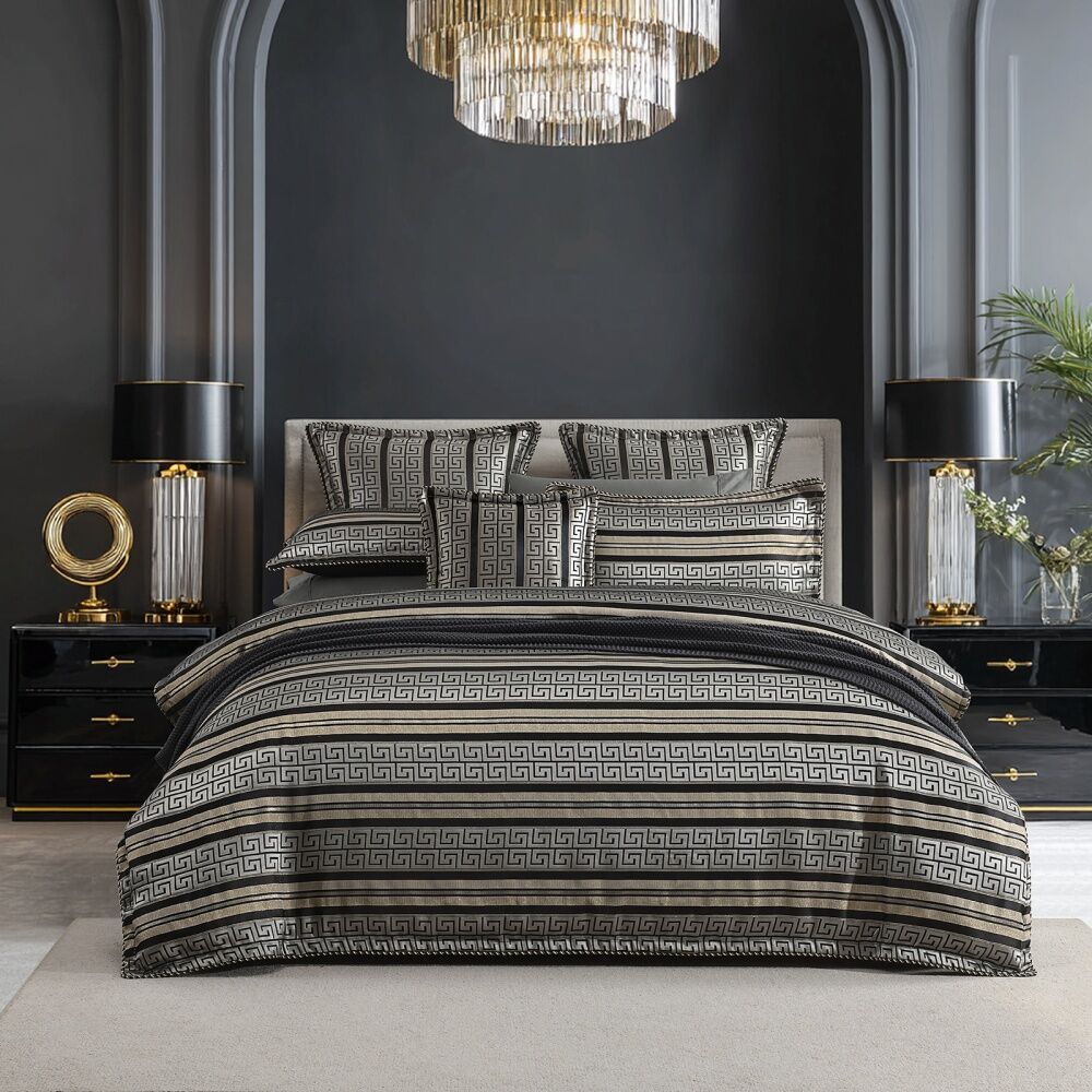 Renee Taylor Regalia Collection Mayana Cushion Champenge Silver & Black 45x45cm — image 2