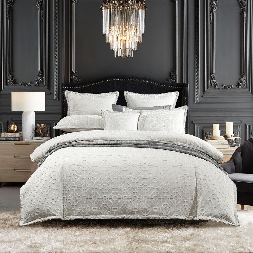 Renee Taylor KG Linen Regalia Collection Balmoral European Pillowcase Geometric Maze 65x — image 2