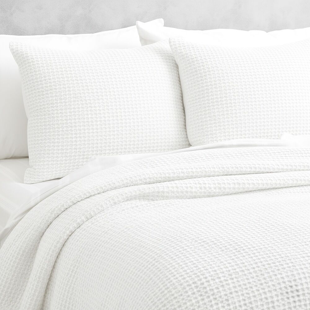 Cloud Linen Boronia Washed Cotton Waffle Comforter Set Ivory King/Super King — image 2