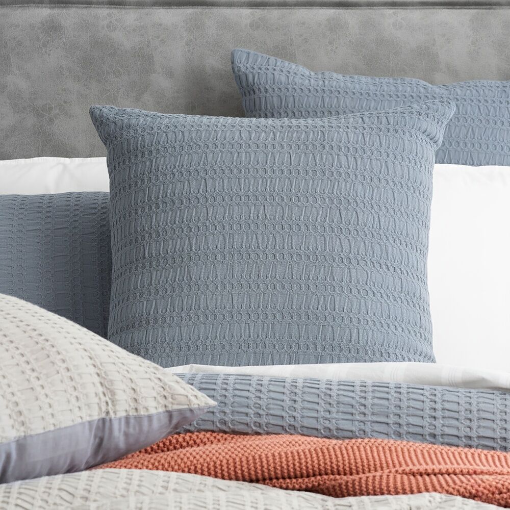 Cloud Linen Celeste Seersucker Cotton Waffle Quilt Cover Set Double Ink - All-Season Comfort - Lightweight And Breathable - Hidden Button Closure - — image 3