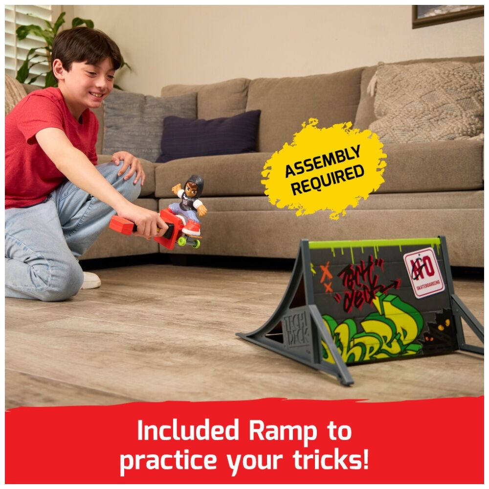 Tech Deck 5y+ Shred N' Blast Skateboard Kids Play Toy w/ Ramp — image 7