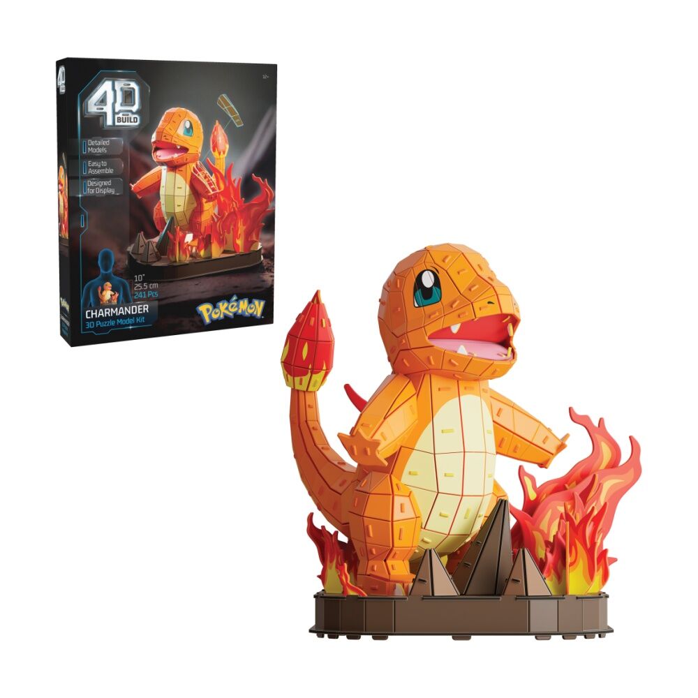 4D Build Pokémon Model Building Puzzle Kit 12y+ 24.8x23.5x25.5cm Charmander — image 2