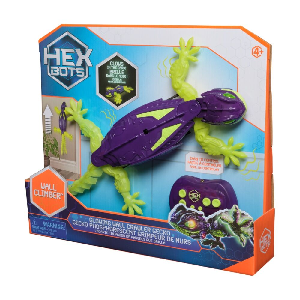 Hex Bots 4y+ Glow In The Dark Gecko Wall Crawler Kids Play Toy — image 2