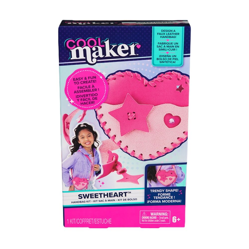 Cool Maker 6y+ Pinky Heart Faux Leather Purse Kids Fashion Craft Kit