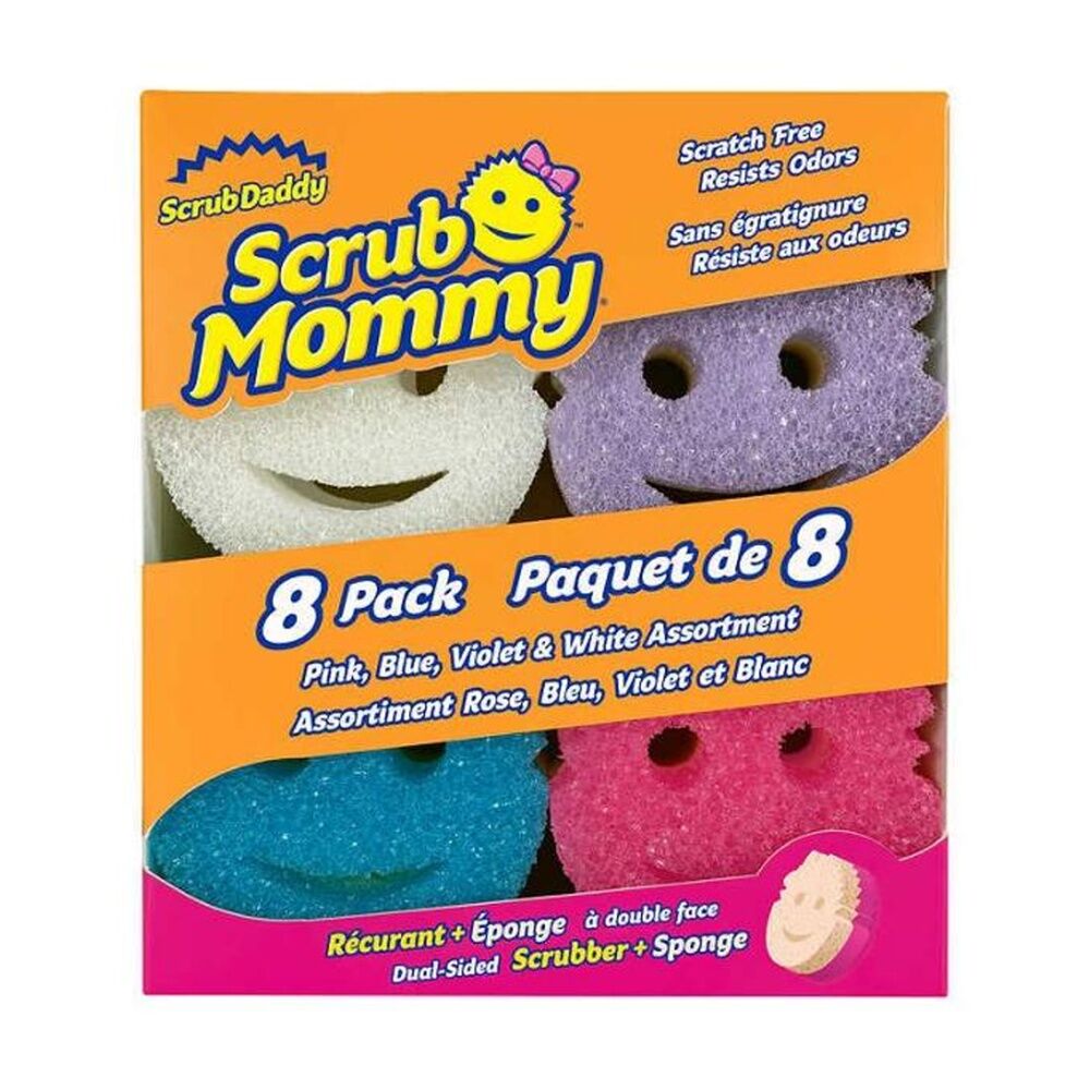 Scrub Daddy 8pc Scrub Daddy Mommy Dual-Sided Cleaning Sponges Multicolour (2 Pack) — image 2