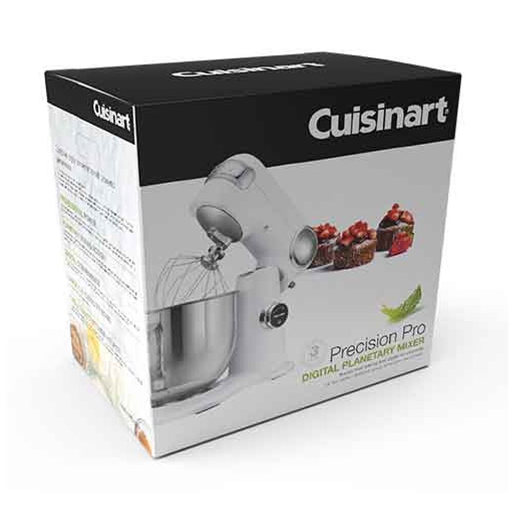 Cuisinart Precision Pro Digital Stand Mixer - LCD Controls - 1000W Power - 5.2L Stainless Steel Bowl - White — image 7