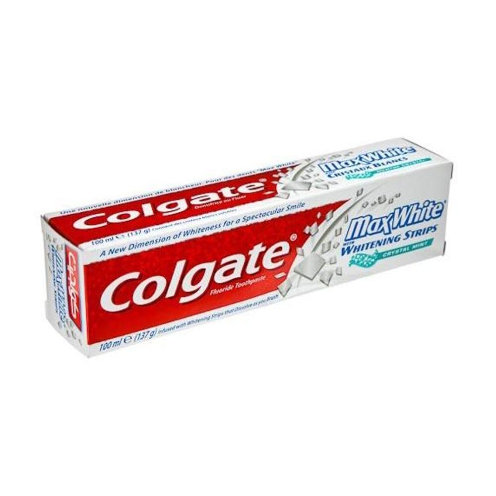 Colgate Max White Toothpaste Infused Whitening Strips 100mL Crystal Mint (12 Pack) — image 2