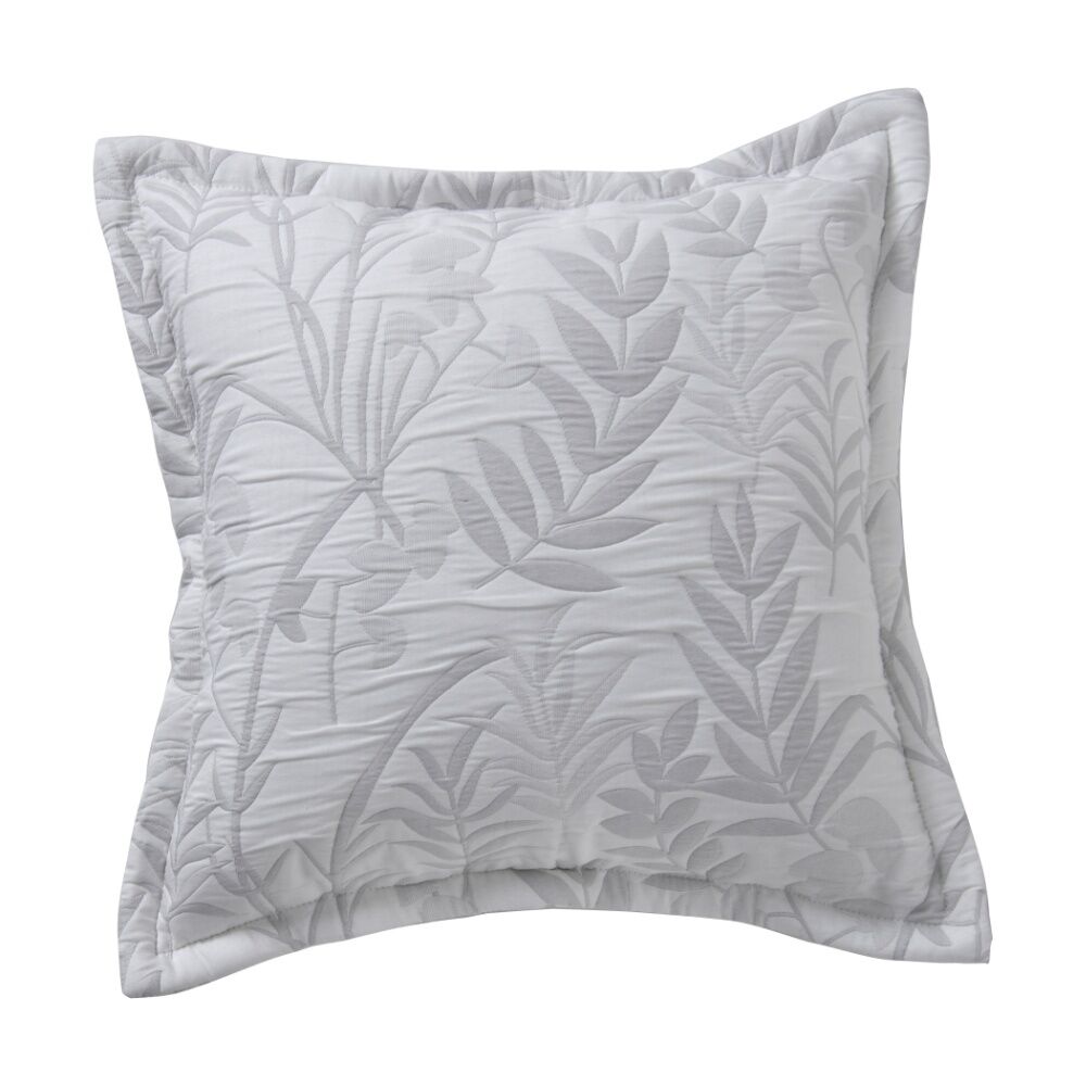 Bianca 43x43cm Ember Botanic Square Grey Polyester/Cotton Decor Cushion