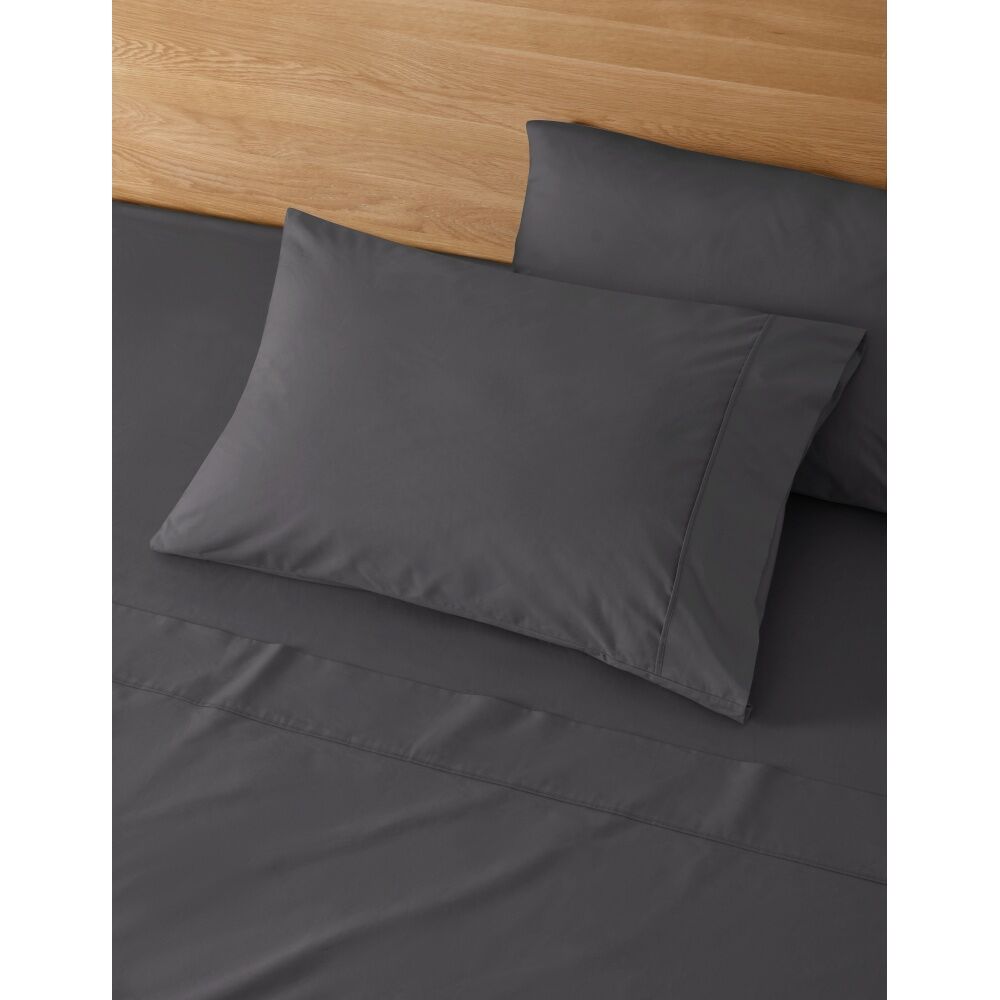 Onkaparinga Queen Onkaparinga 300TC Hepburn 100% Cotton Percale Sheet Set Charcoal — image 2