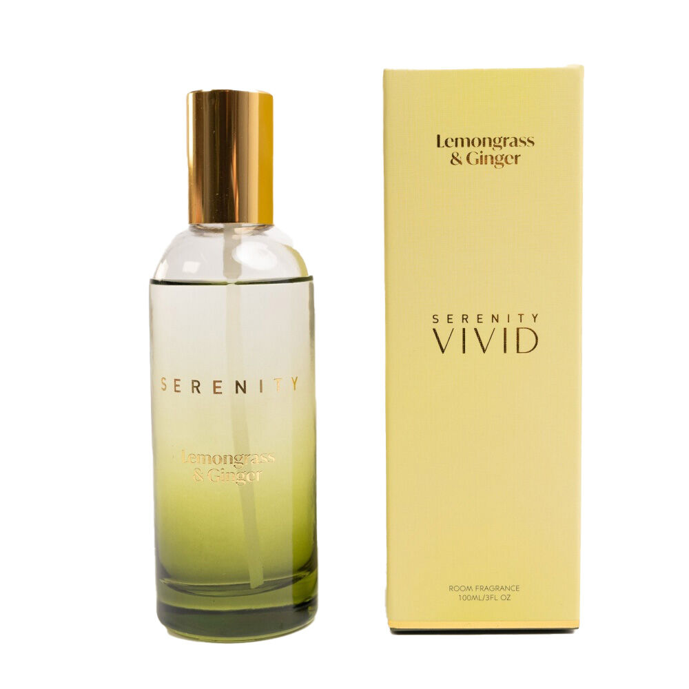 Serenity Lemongrass Ginger 100ml Room Spray Invigorating Scent (4 Pack) — image 2