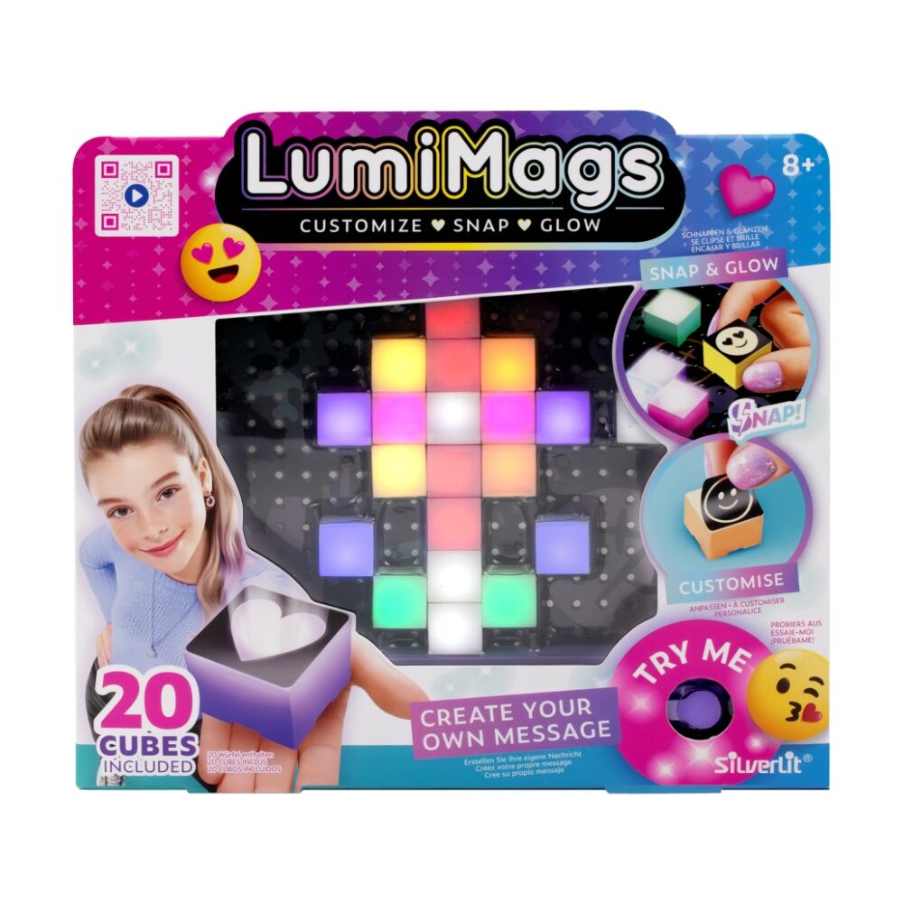 Silverlit Lumimags Assortment Customizable Glow Cubes Toy Set Stickers Assorted Silverlit